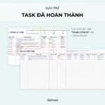 Theo dõi và quản lý task/công việc – Google sheets Template : Optimate